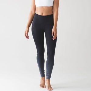 lululemon wunder under pant (hi-rise) *ombre black